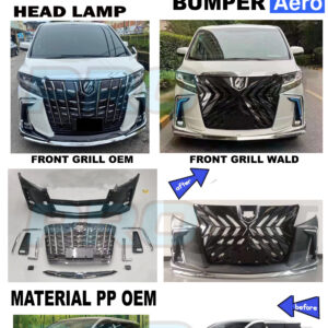 Toyota Alphard 2015 Convert 2018 Aero Front Bumper No Change Head Lamp