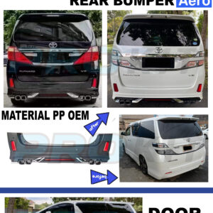 Toyota Alphard 2008 Convert 2018 Aero Rear Bumper