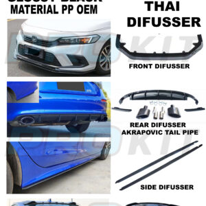 Honda Civic 2022 RS Thai Diffuser And Spoiler